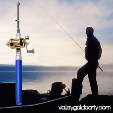 Mini Portable Aluminum Alloy Pocket Pen Shape Fish Fishing Rod Pole With Reel